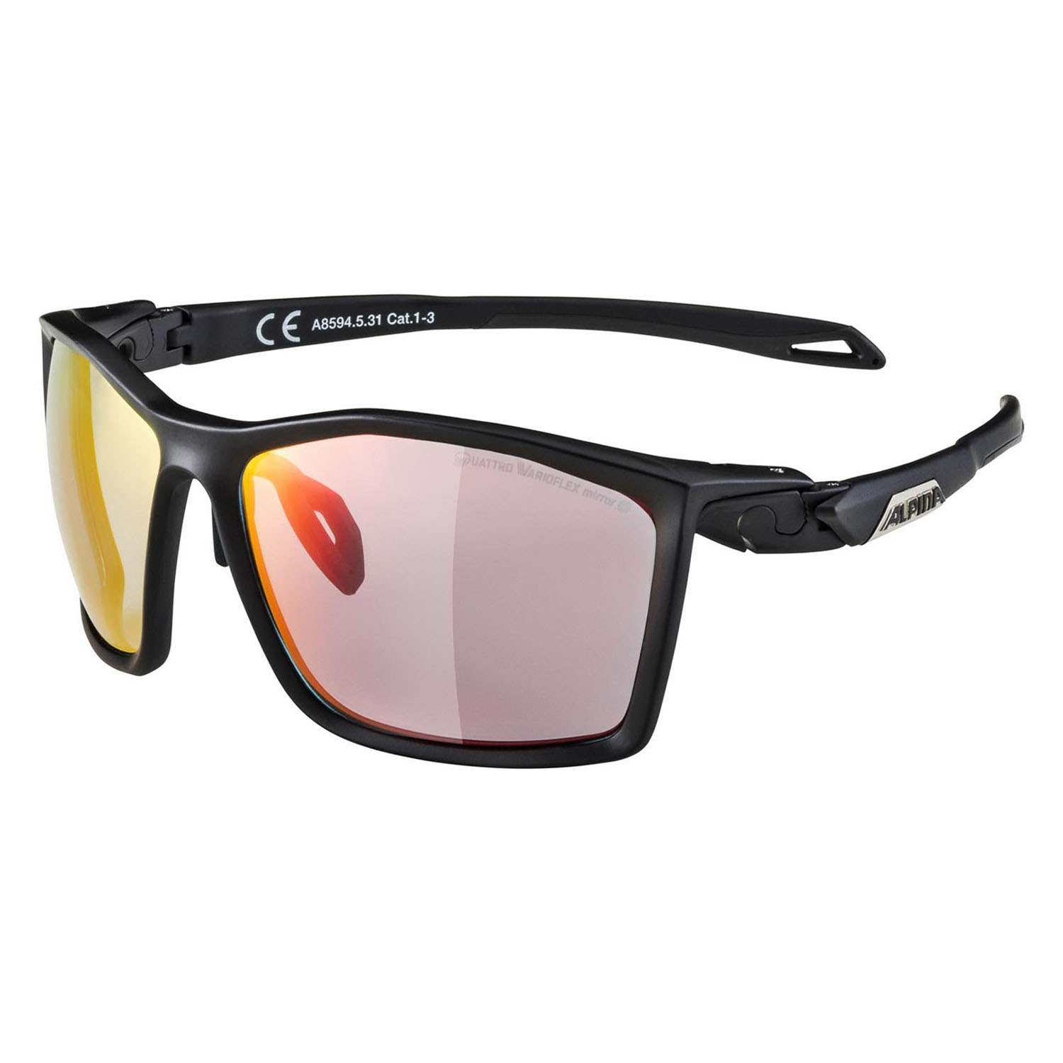 

Очки Солнцезащитные Alpina Twist Five Qv Black Matt/Quattro/Varioflex Rainbow Mirror 2024, Twist Five Qv