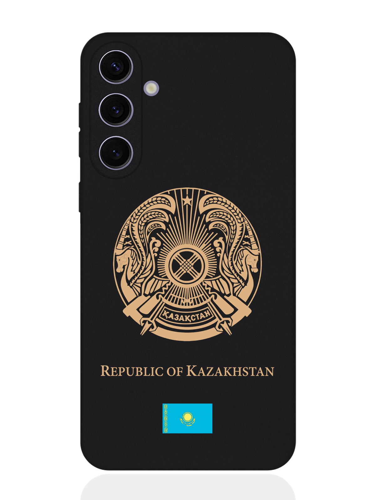 

Чехол SignumCase для Samsung S24 Plus Золотой Герб Казахстана, Золотистый;черный