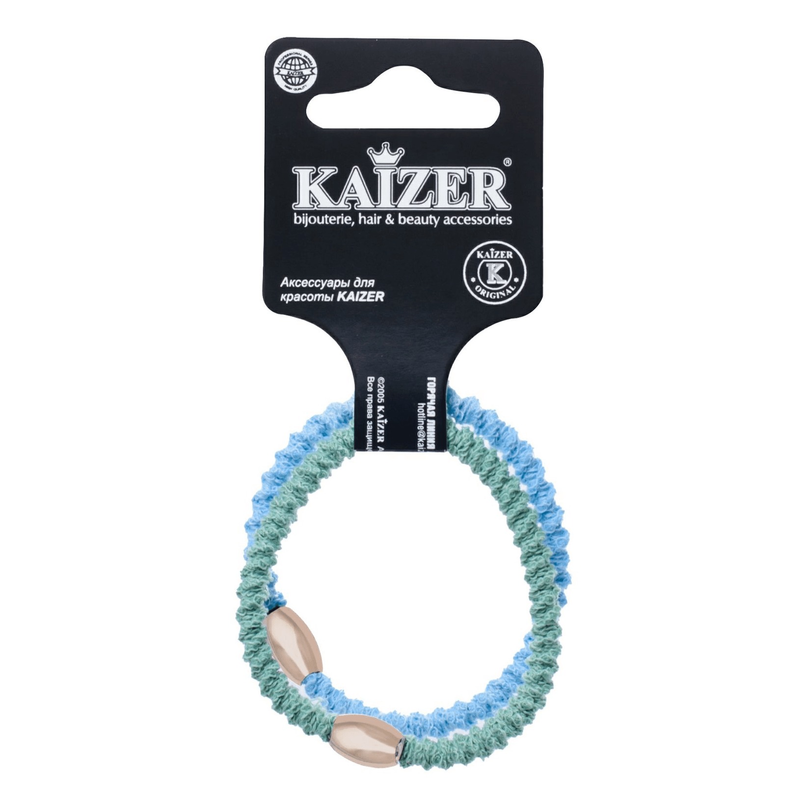 Резинка Kaizer тканевая дизайнерская d 55 мм 2 шт в ассортименте (цвет по наличию)