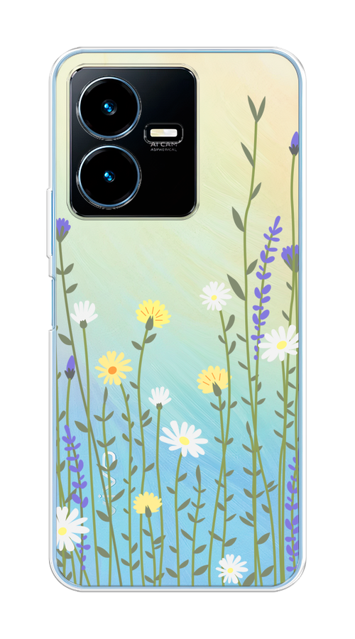 

Чехол на Vivo Y22 "Ромашка и лаванда", Зеленый;желтый;прозрачный, 267550-1