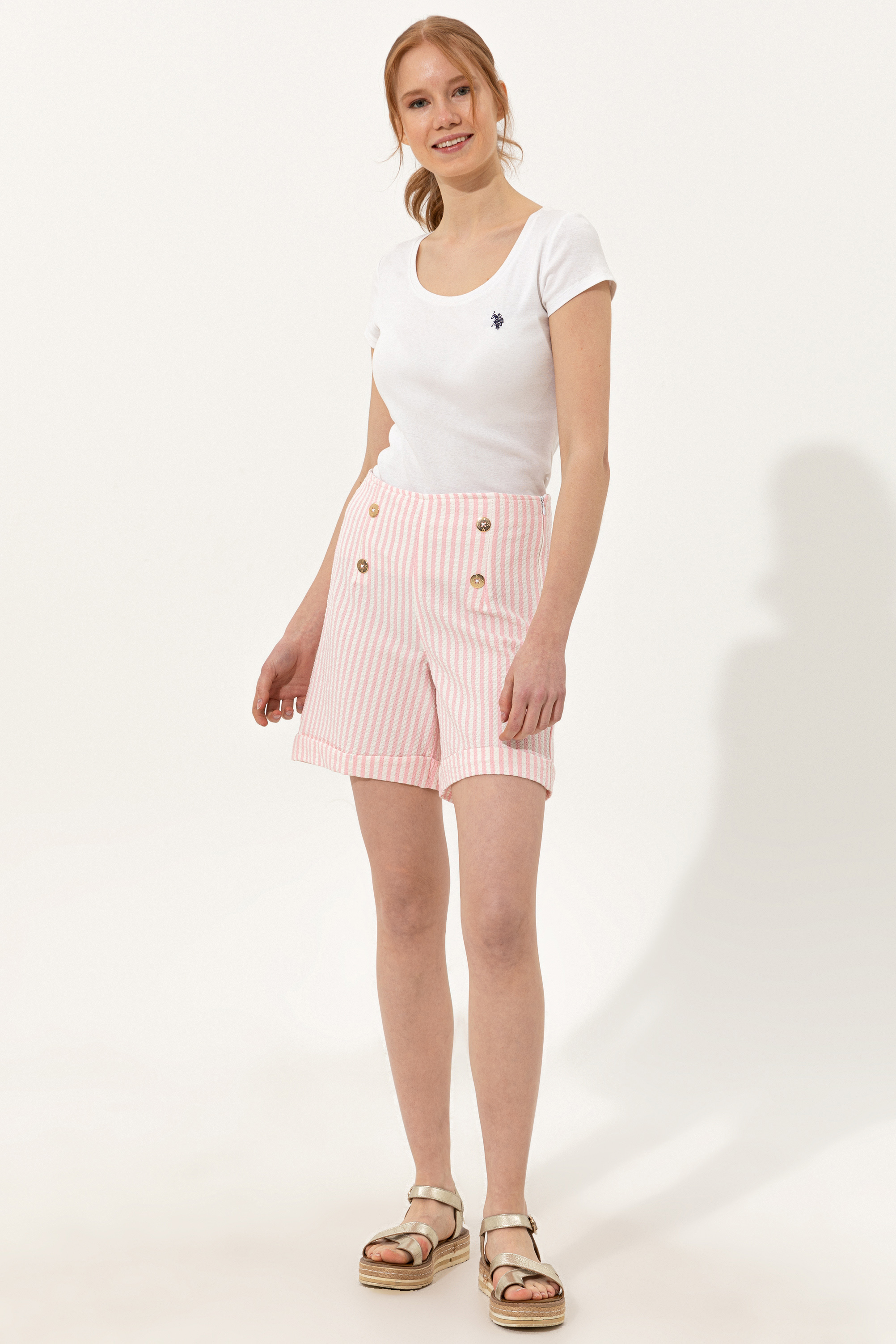 Шорты женские U.S. POLO Assn. G082SZ0310NOLA белые 42