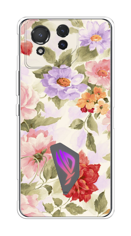 

Чехол на Asus ROG Phone 8 "Акварельные пионы", Розовый;бежевый, 45150-1
