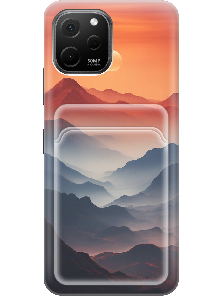 

Силиконовый чехол на Huawei nova Y61 с принтом с карманом для карты прозрачный 785679, Прозрачный;оранжевый;черный, 762098510