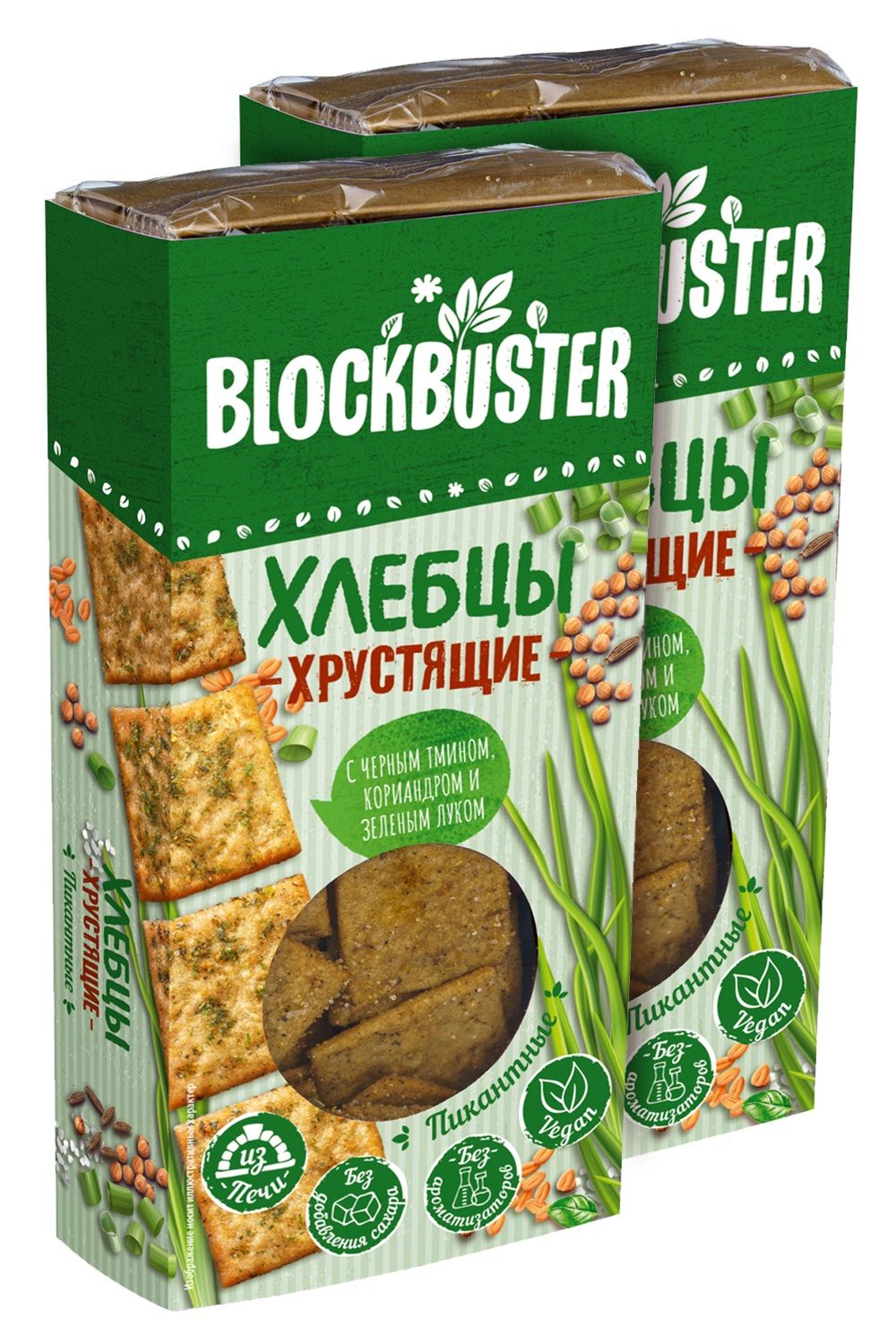 

Хлебцы пшеничные Blockbuster Пикантные с черным тмином 80 г