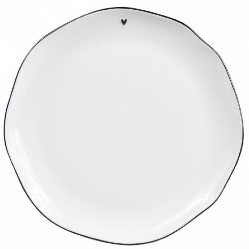 

Тарелка обеденная White/edge black, Белый, LI/DINNER 001 BL