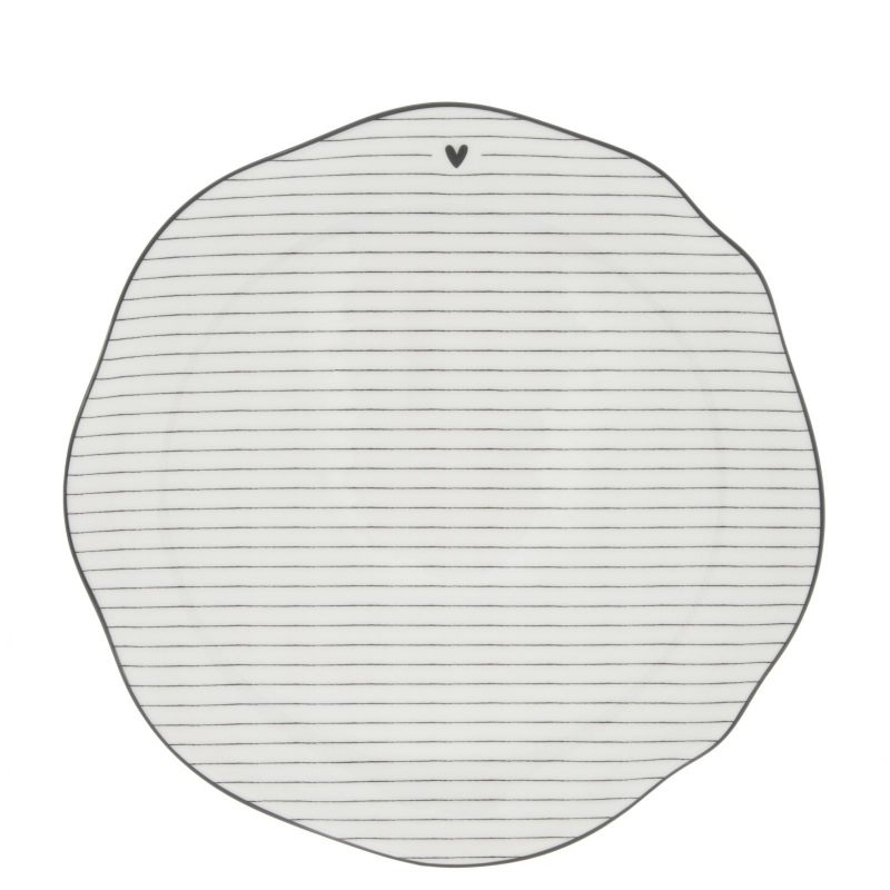 

Тарелка для завтрака Stripes/edge black, LI/BREAKFAST 002BL