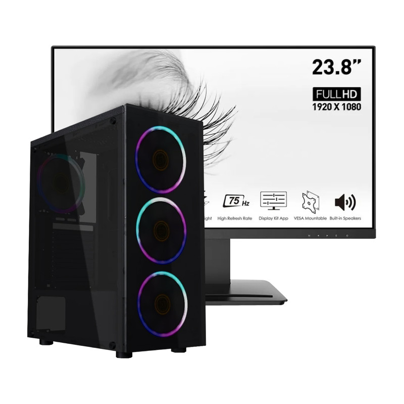 фото Настольный компьютер novapc черный (pc_novapc profi1.63-e5-rtx2070-64gb+23.8м-msi pro)