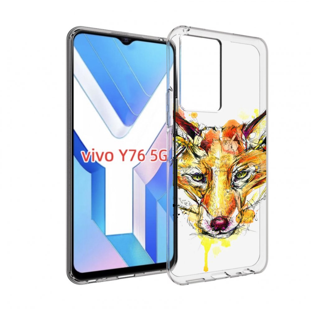 

Чехол MyPads Акварельная лиса для Vivo Y76 5G, Прозрачный, Tocco