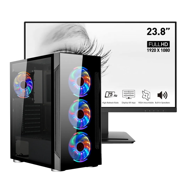 фото Настольный компьютер novapc черный (pc_novapc profi1.66-cl280 plus-rtx3060-128gb+23.8")