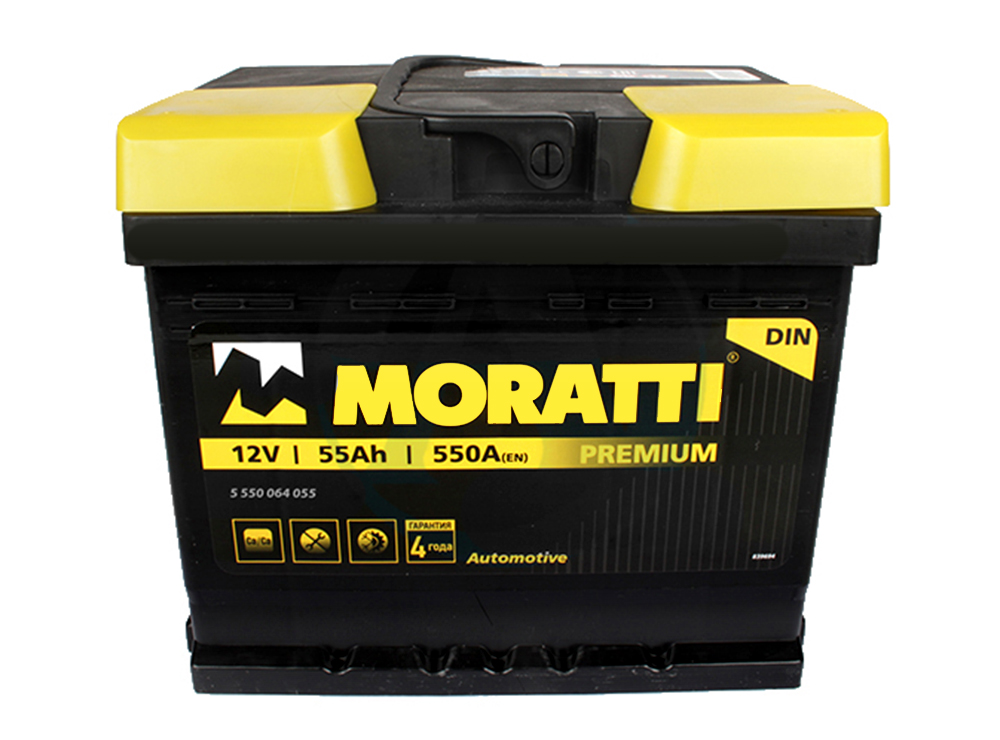 Аккумуляторная батарея MORATTI 6СТ55 низкий кубик обратная