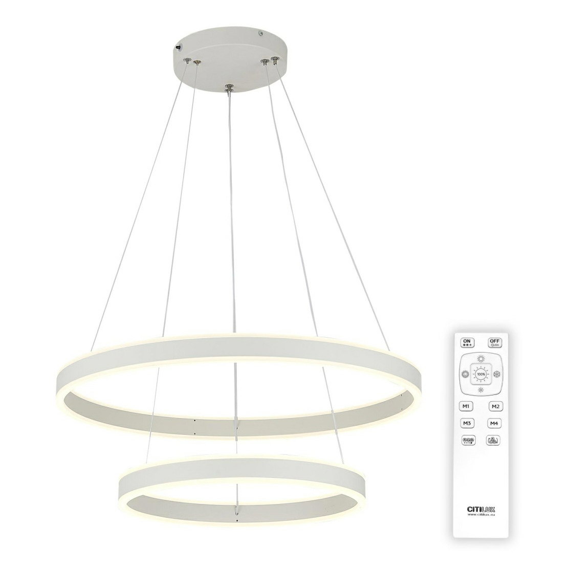 

Люстра Citilux Дуэт CL719640 белая с пультом