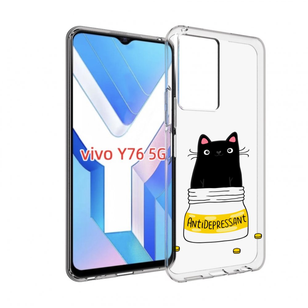 

Чехол MyPads Антидеприсан для Vivo Y76 5G, Прозрачный, Tocco