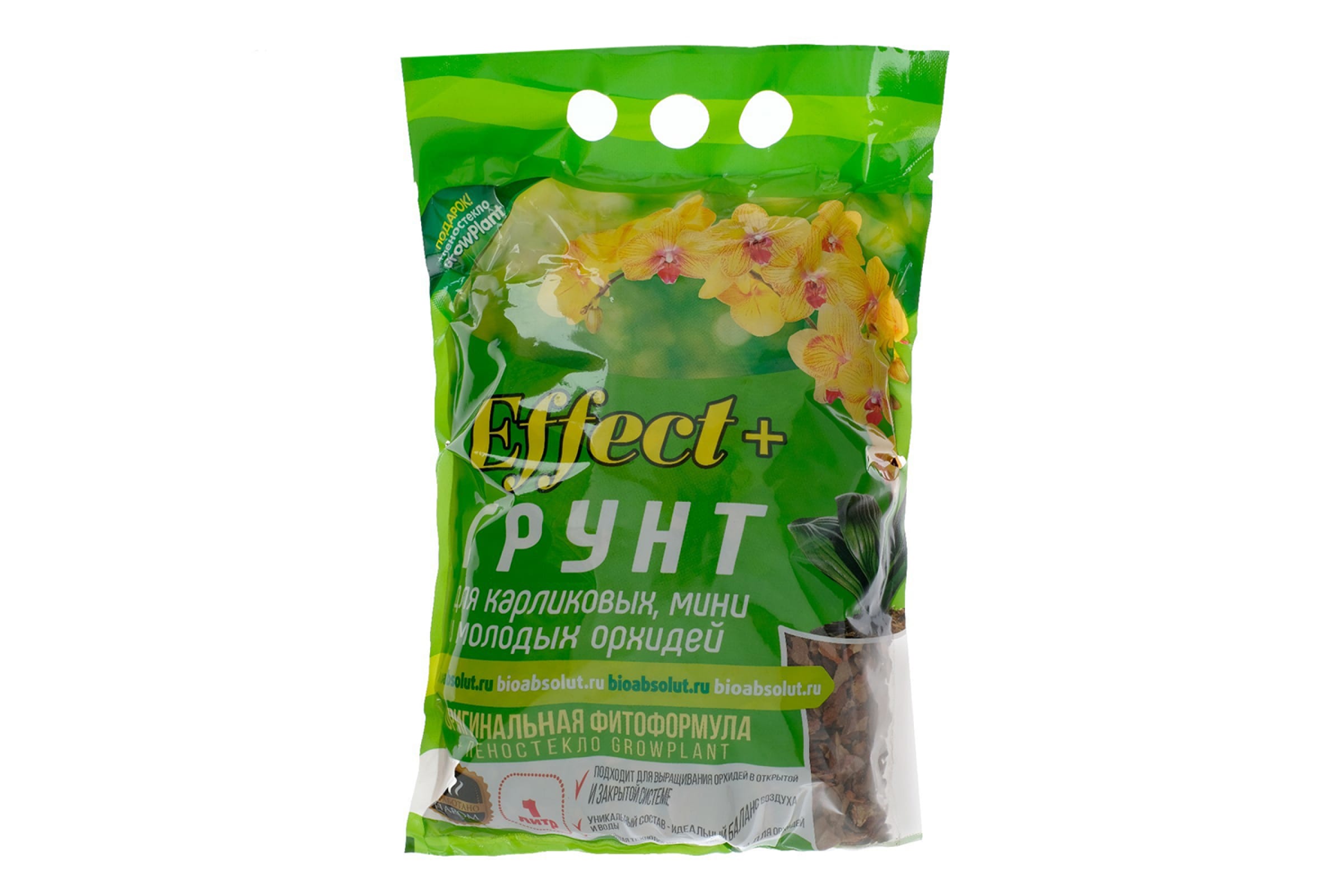 

Грунт для мини орхидей + пеностекло Effect+, 1 л