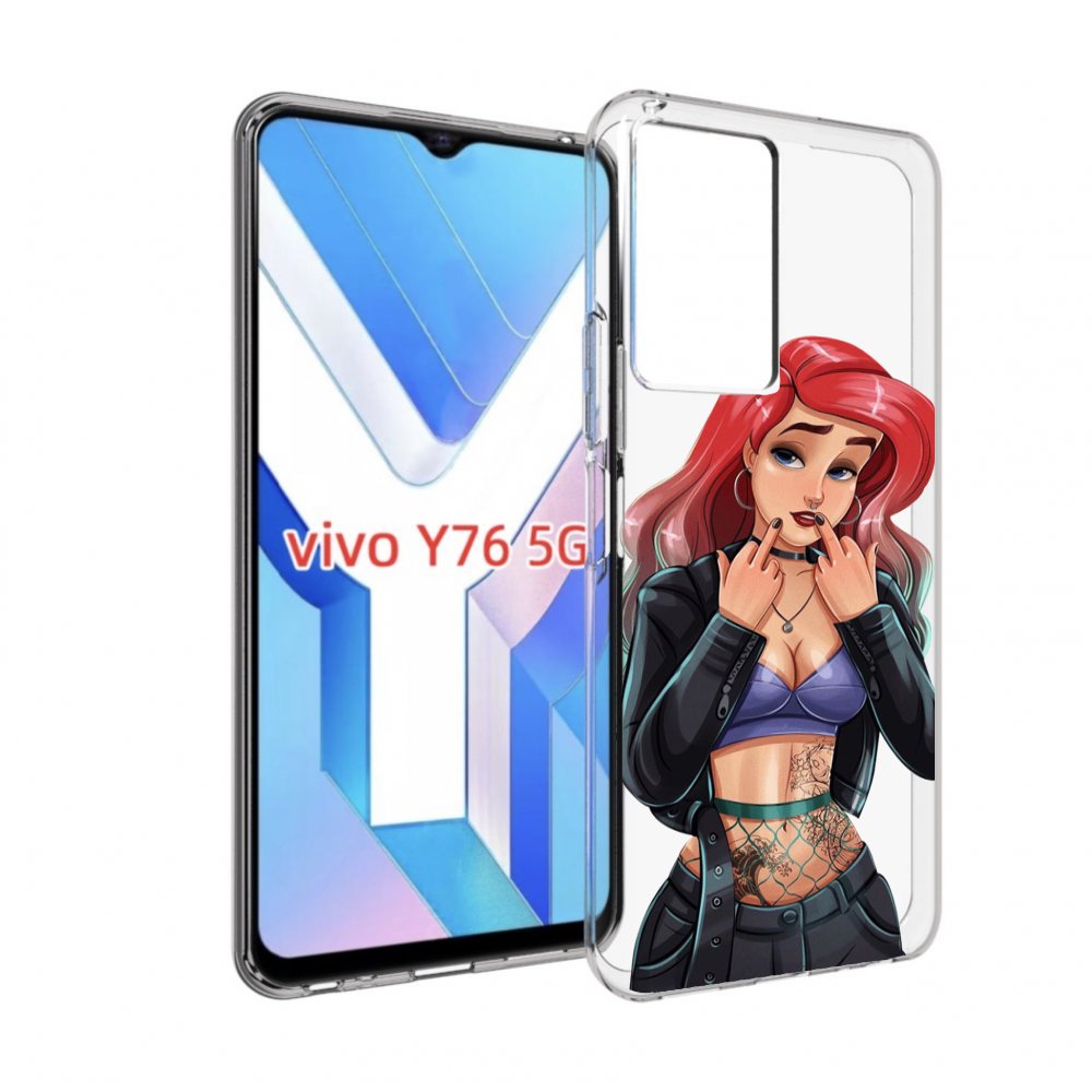 

Чехол MyPads Ариэль-русалочка-готика для Vivo Y76 5G, Прозрачный, Tocco