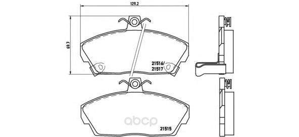 

Тормозные колодки brembo дисковые P28020