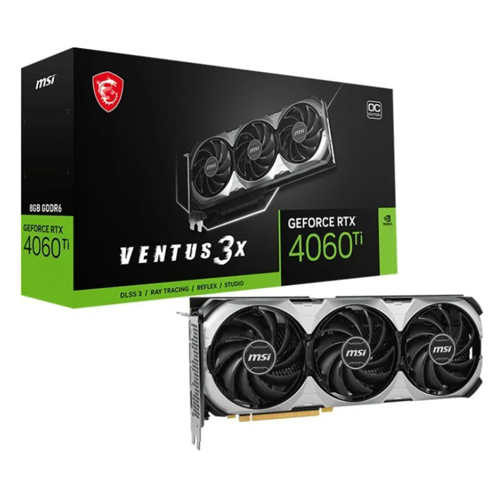 Видеокарта MSI GeForce RTX 4060Ti Ventus 3X 8G OC 8Gb/GDDR6/128-bit