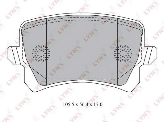 

Тормозные колодки LYNXauto задние для Volkswagen Passat, Tiguan 2007- BD8030