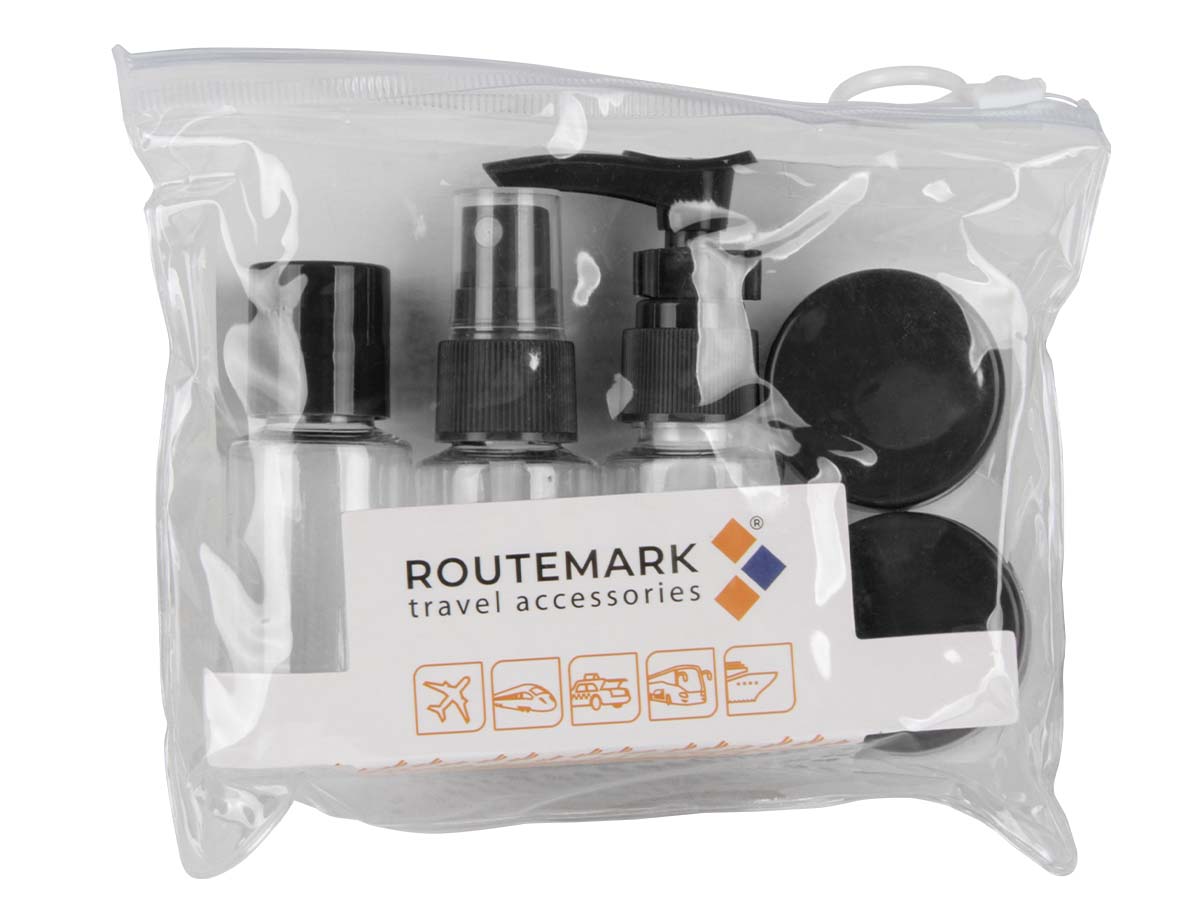 Дорожный набор Routemark 6 в 1 Liquidpack Black новое модное письмо печать паспорта обложка женщины мужчины путешествия свадьба паспорт обложка держатель дорожный чехол