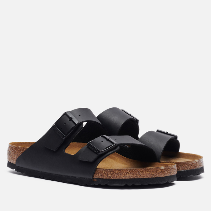 фото Шлепанцы мужские birkenstock arizona birko-flor soft черные 42 eu