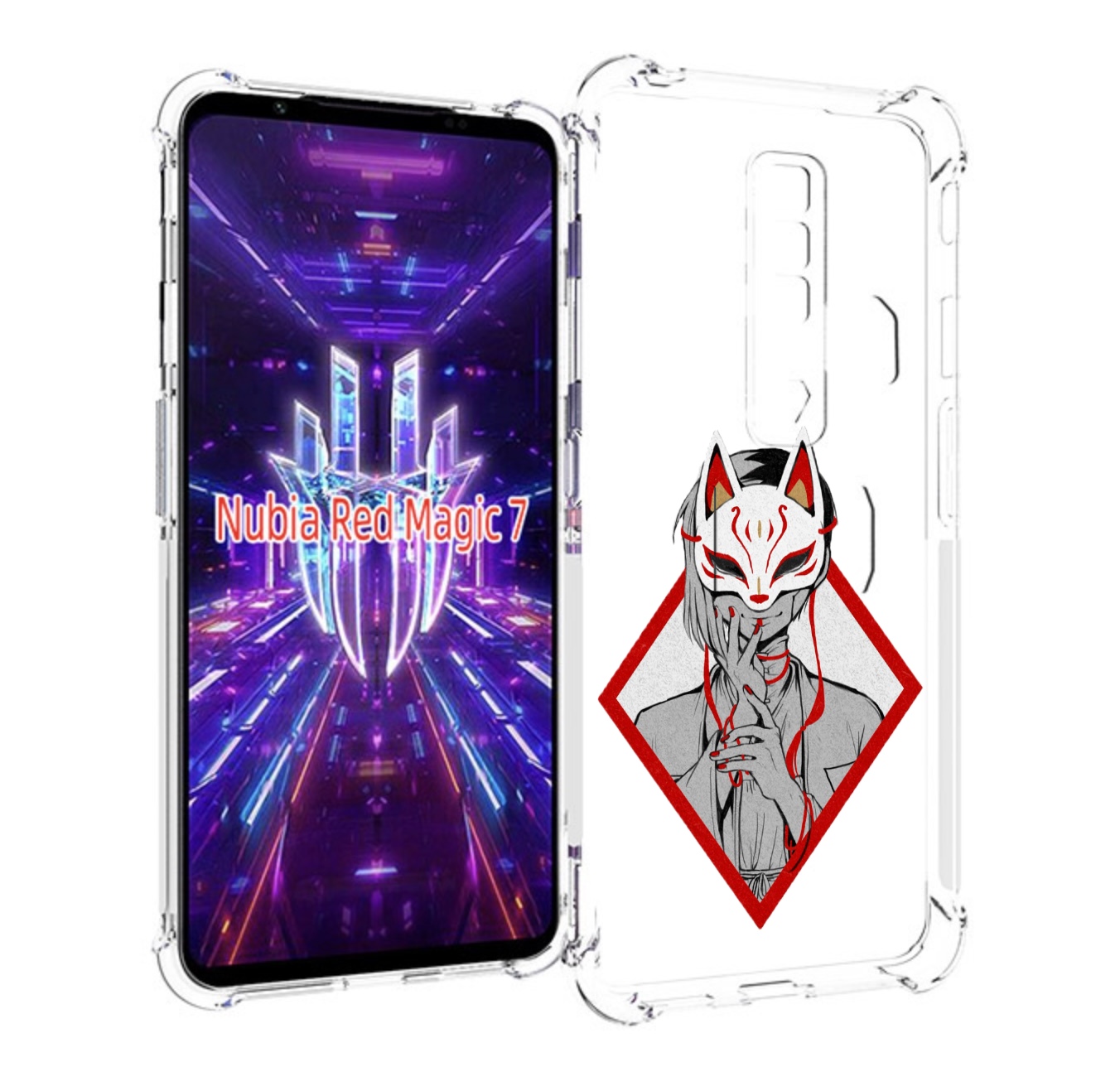 

Чехол MyPads девушка в маске япония для ZTE Nubia Red Magic 7, Прозрачный, Tocco