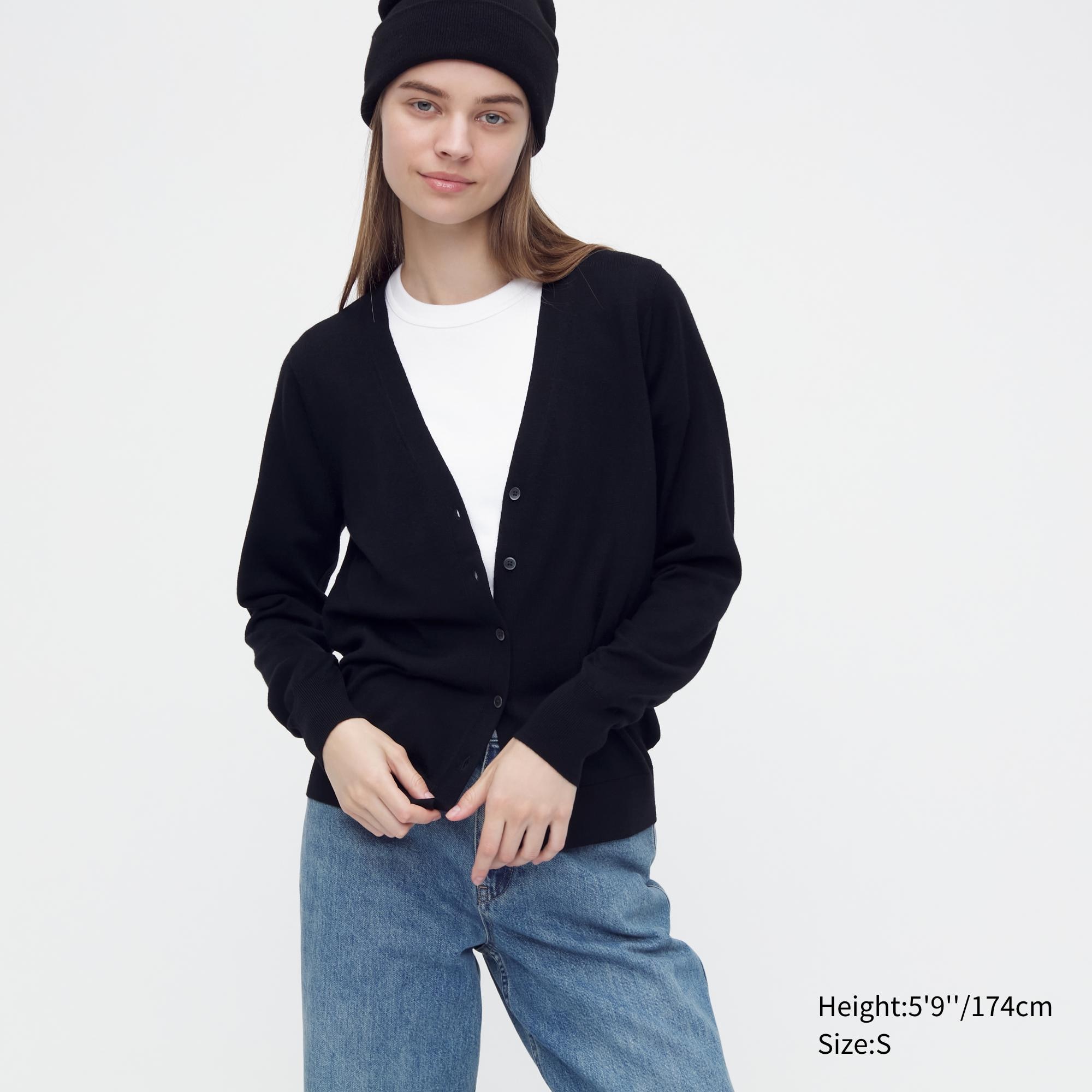 Кардиган женский UNIQLO 450512COL09 черный M (доставка из-за рубежа)