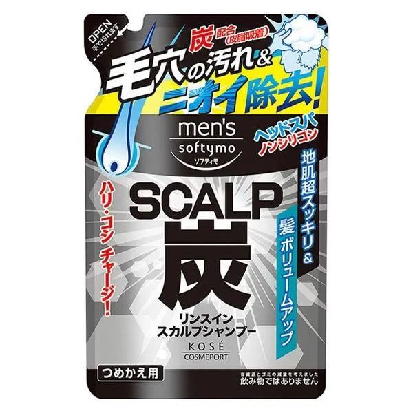 Шампунь KOSE Mens Softymo Scalp Shampoo Charcoal Глубокое очищение и объем