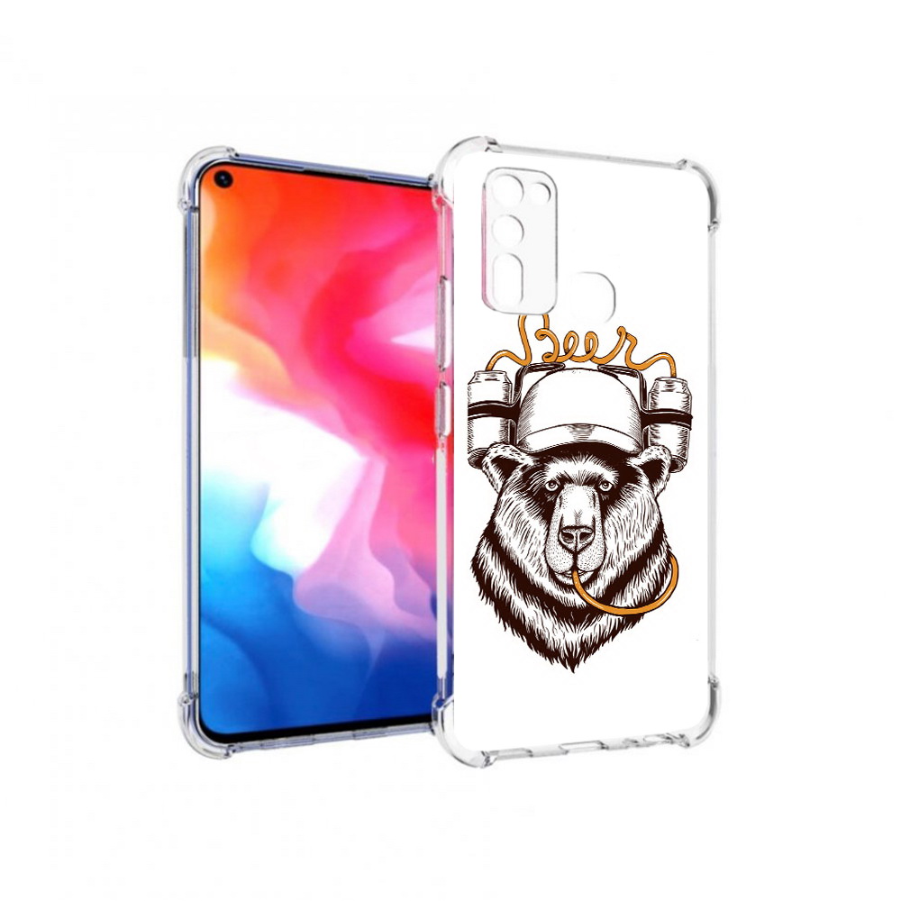 

Чехол MyPads Tocco для Vivo Y50 пивной медведь (PT226982.418.538), Прозрачный, Tocco