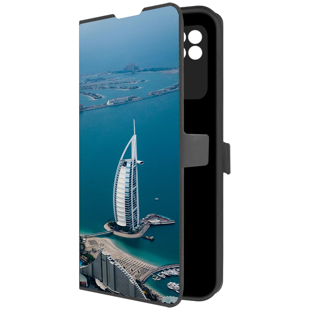 

Чехол-книжка Krutoff Eco Book для Xiaomi Redmi 10A ОАЭ, Бурдж-эль-Араб (черный)