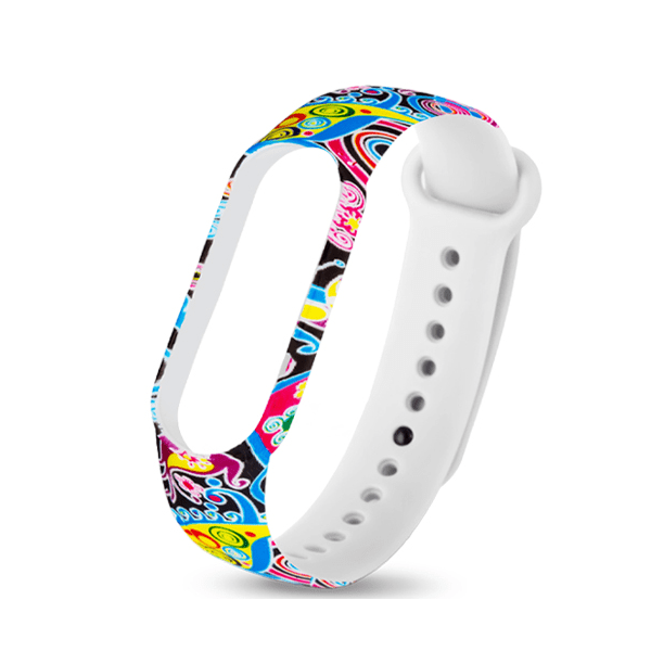 

Ремешок для Mi Band 5 silicon loop, рисунок 12, разноцветный