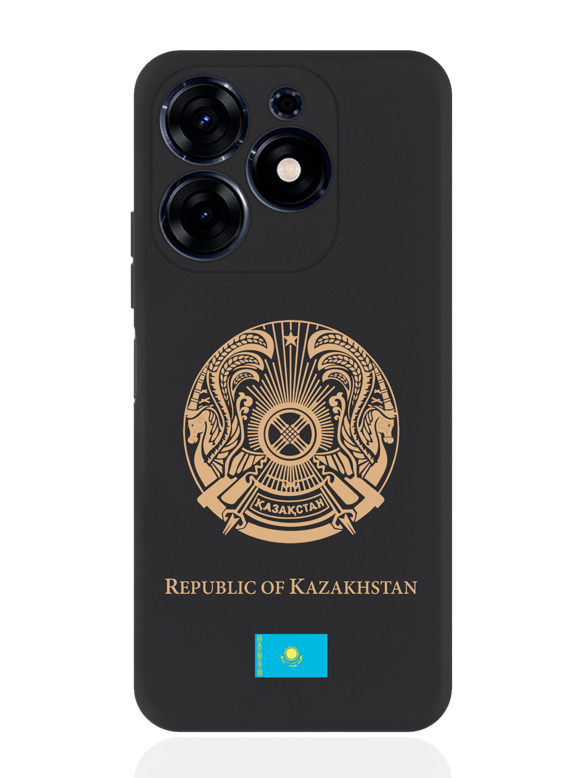 

Чехол SignumCase для Tecno Spark Go 2024 Золотой Герб Казахстана, Золотистый;черный