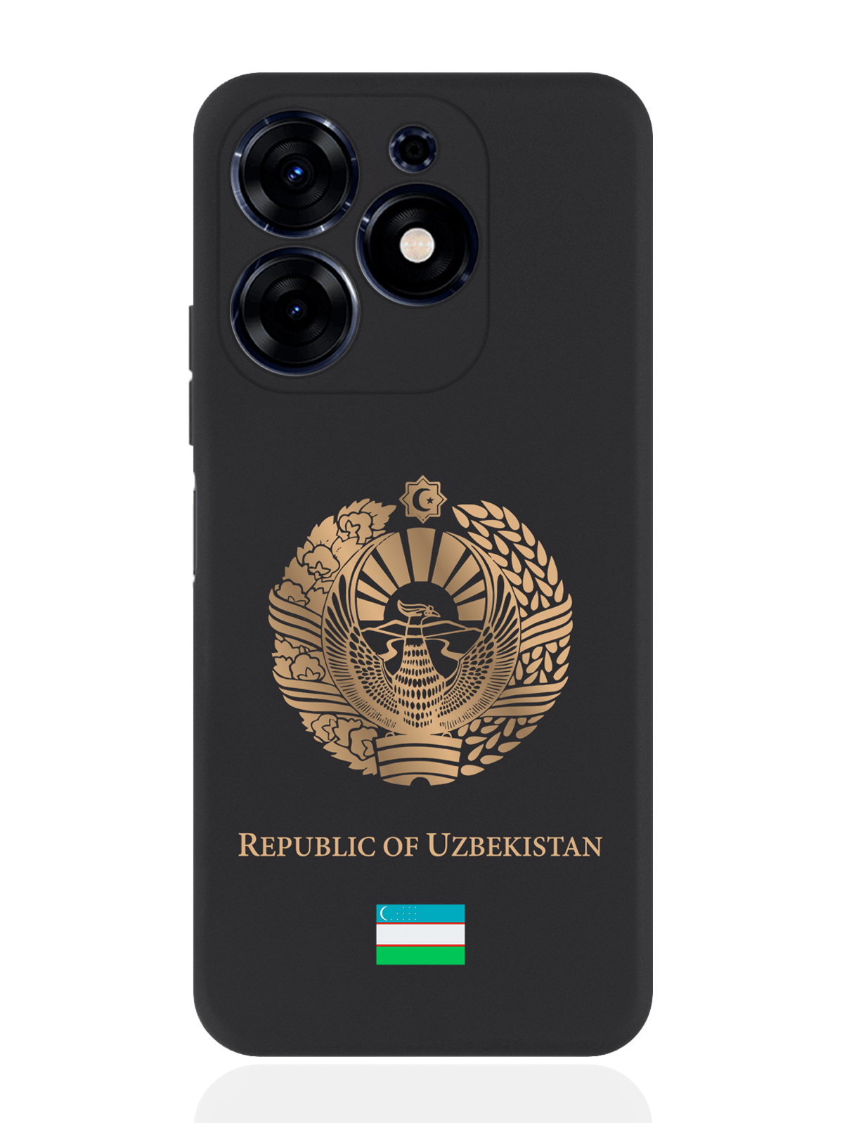 

Чехол SignumCase для Tecno Spark Go 2024 Золотой Герб Узбекистана, Золотистый;черный;зеленый