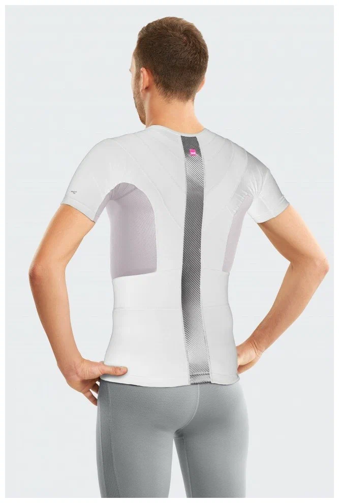 Корректор осанки Функциональная футболка medi Posture plus force мужской (белый, M)