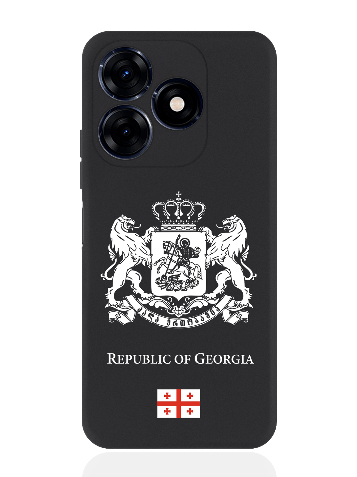 

Чехол SignumCase для Tecno Spark 20C Белый Герб Грузии, Черный;белый