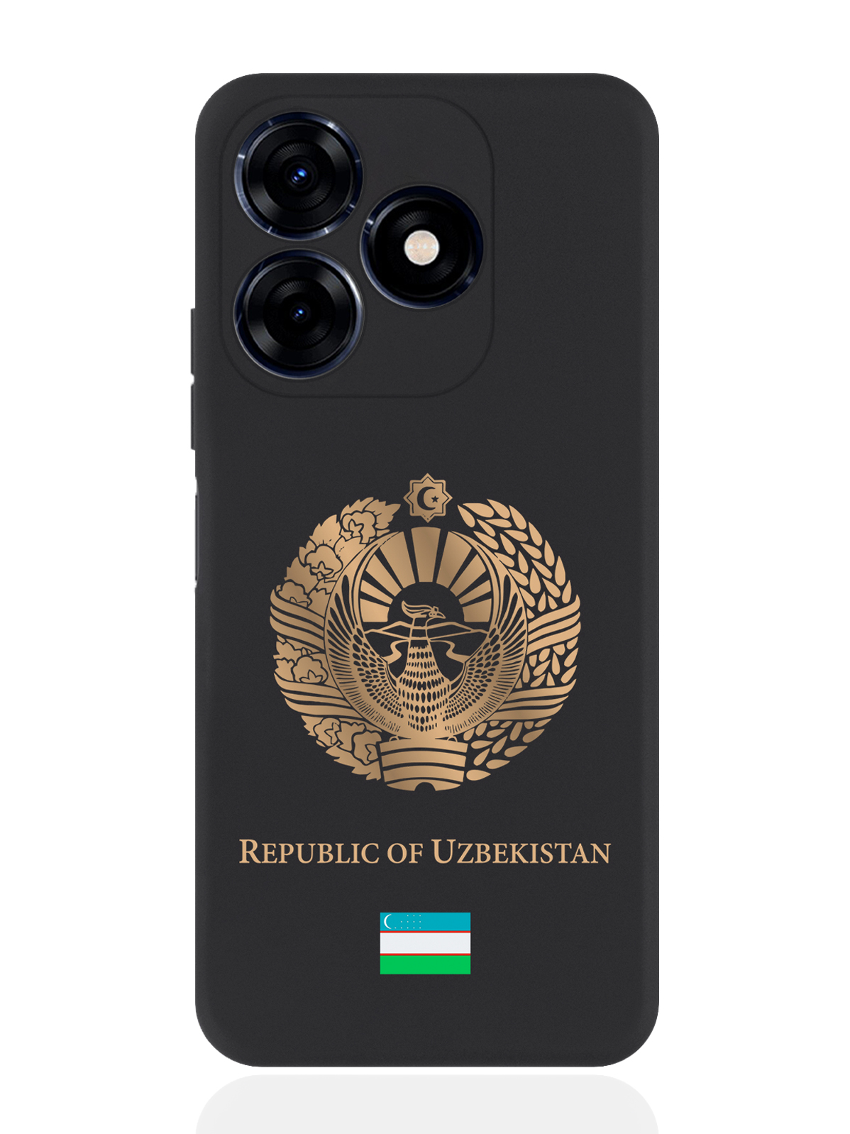 

Чехол SignumCase для Tecno Spark 20C Золотой Герб Узбекистана, Золотистый;черный;зеленый