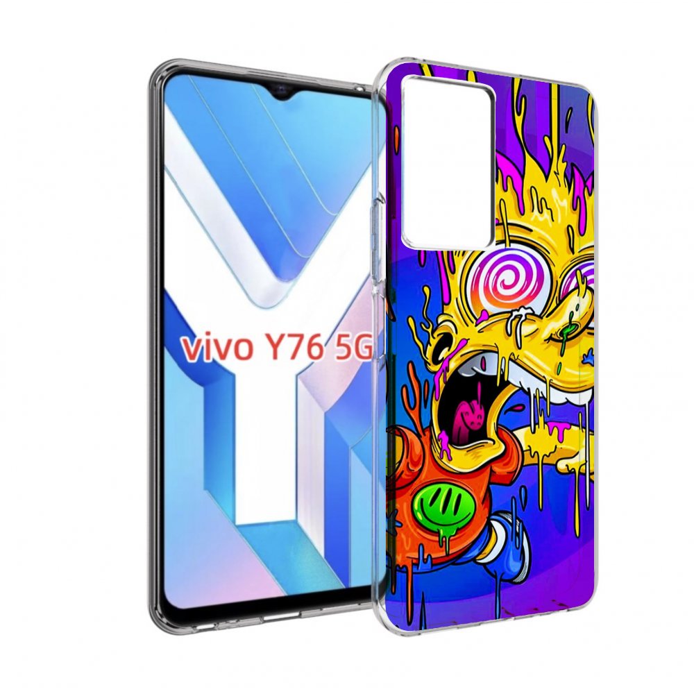 

Чехол MyPads Барт-арт-стрит для Vivo Y76 5G, Прозрачный, Tocco