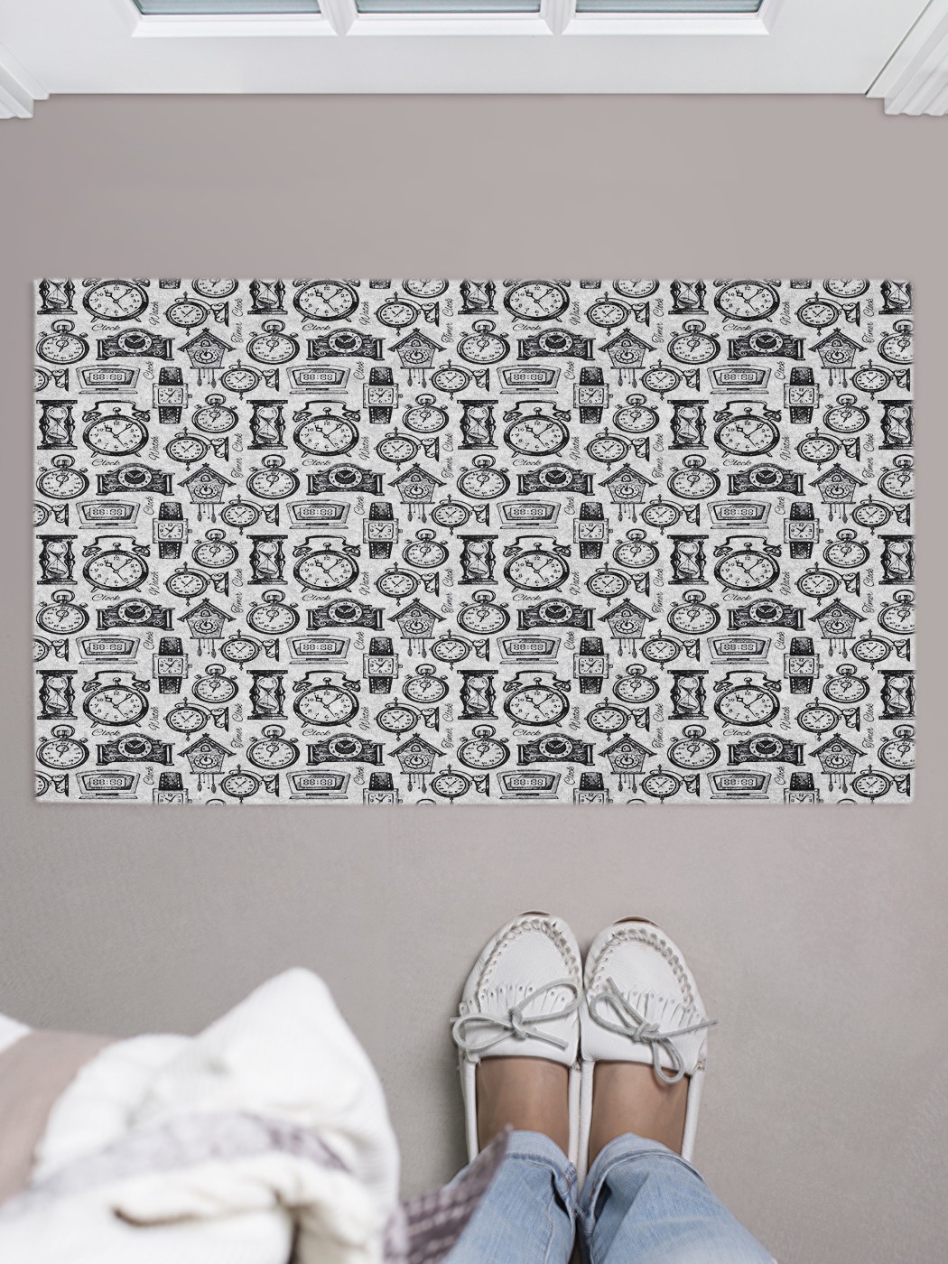 

Придверный коврик в прихожую для обуви, на резиновой основе, 75x45 см door_53474 JoyArty