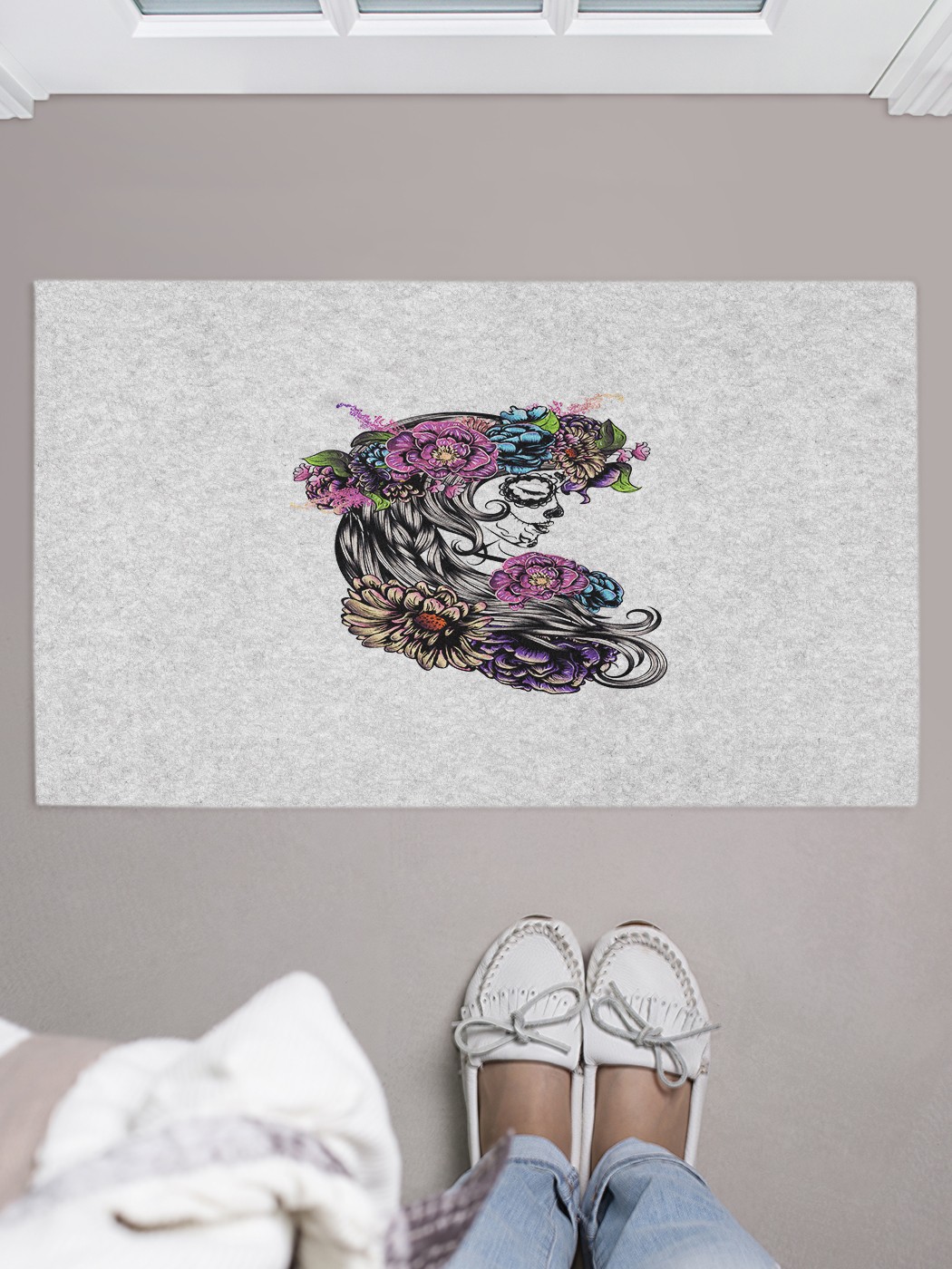 

Придверный коврик в прихожую для обуви, на резиновой основе, 75x45 см door_53589 JoyArty