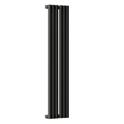 фото Трубчатый радиатор отопления, вертикальный empatiko takt s1-232-1750 coal black черный