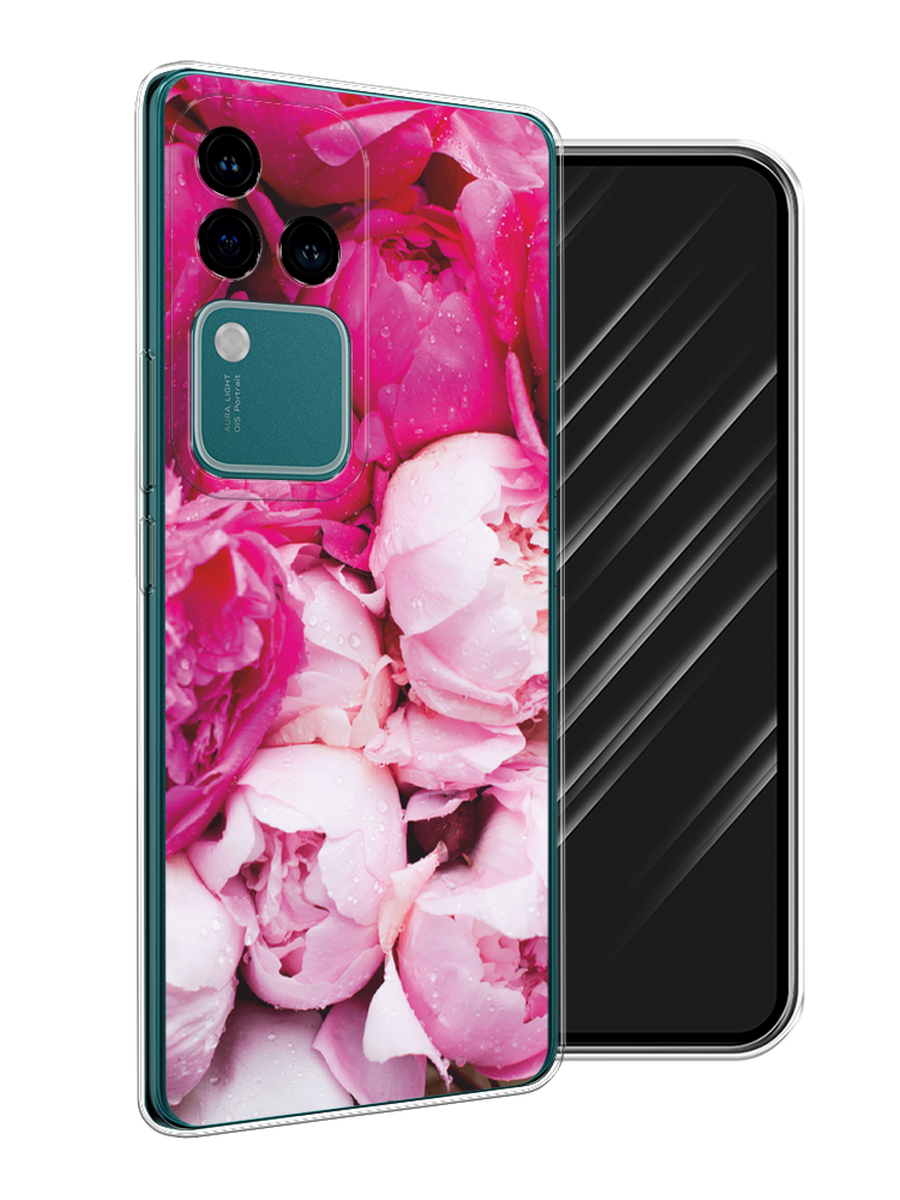 

Чехол Awog на Vivo V30 Pro/S18 Pro "Пионы розово-белые", Белый;розовый, 269950-1