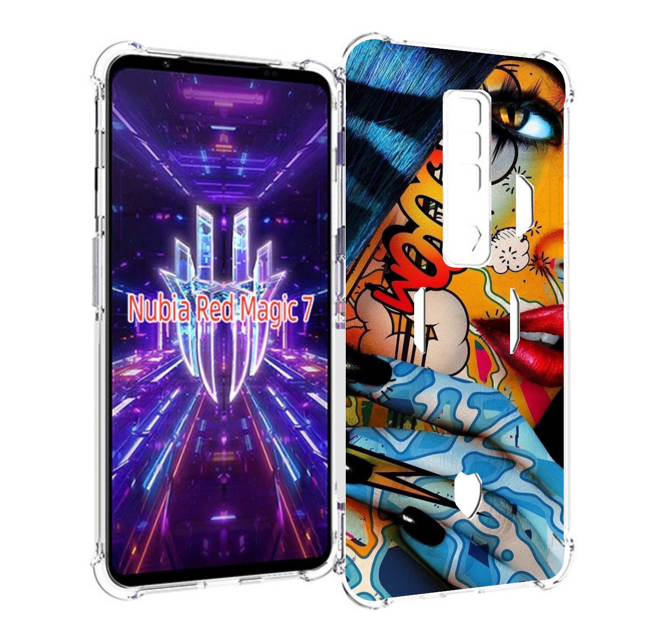 

Чехол MyPads девушка разрисованная краскам иженский для ZTE Nubia Red Magic 7, Прозрачный, Tocco