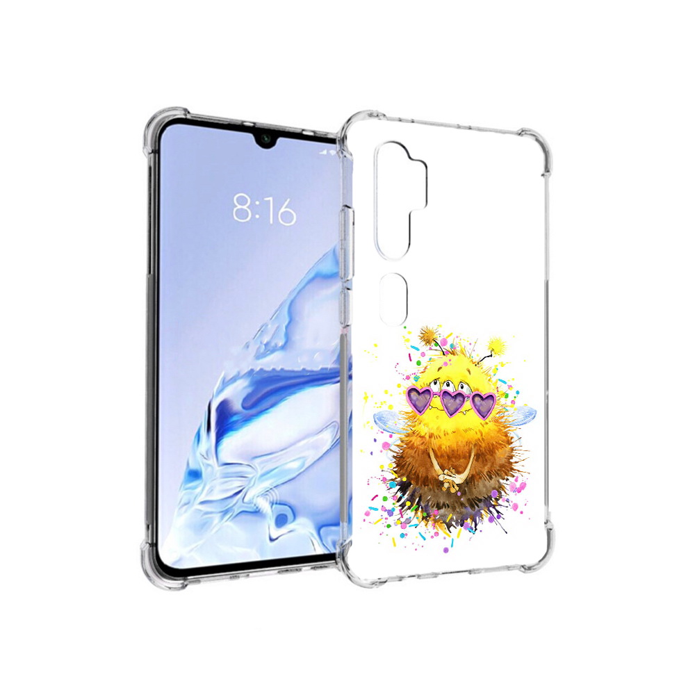 

Чехол MyPads Tocco для Xiaomi Mi Note 10 Pro Пушитый шмель (PT140314.290.143), Прозрачный, Tocco