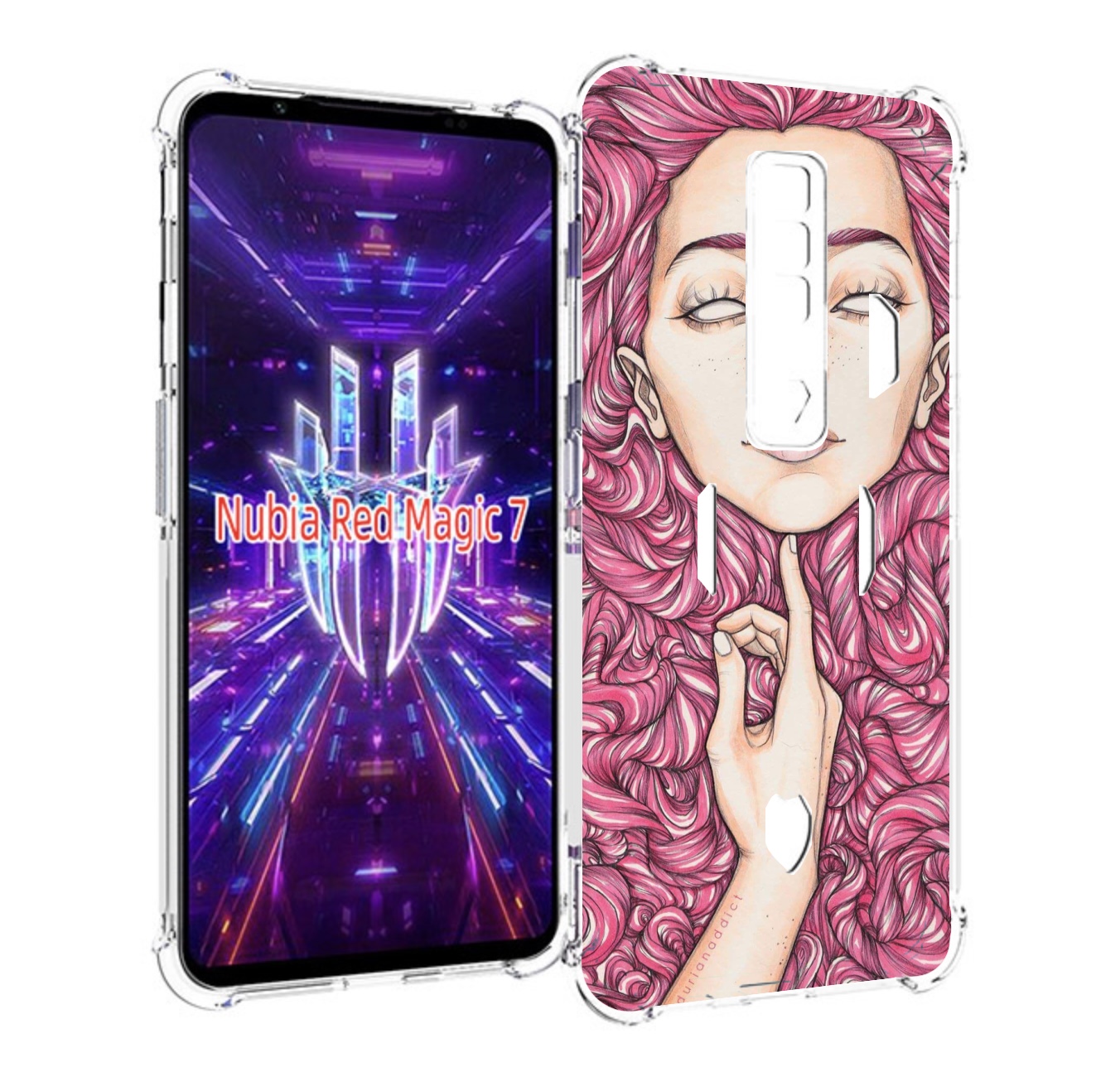 

Чехол MyPads девушка утонула в волосах женский для ZTE Nubia Red Magic 7, Прозрачный, Tocco