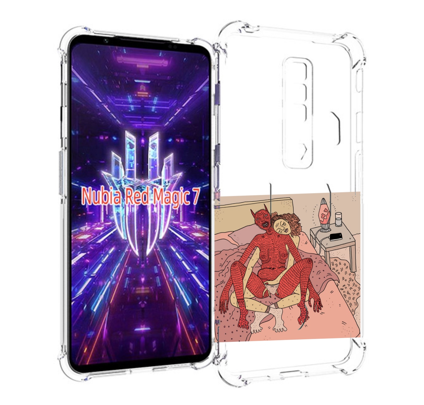 

Чехол MyPads девушка-без-кожи для ZTE Nubia Red Magic 7, Прозрачный, Tocco