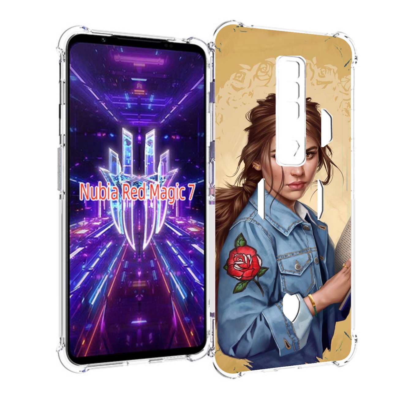 

Чехол MyPads девушка-в-бежевом-фоне для ZTE Nubia Red Magic 7, Прозрачный, Tocco