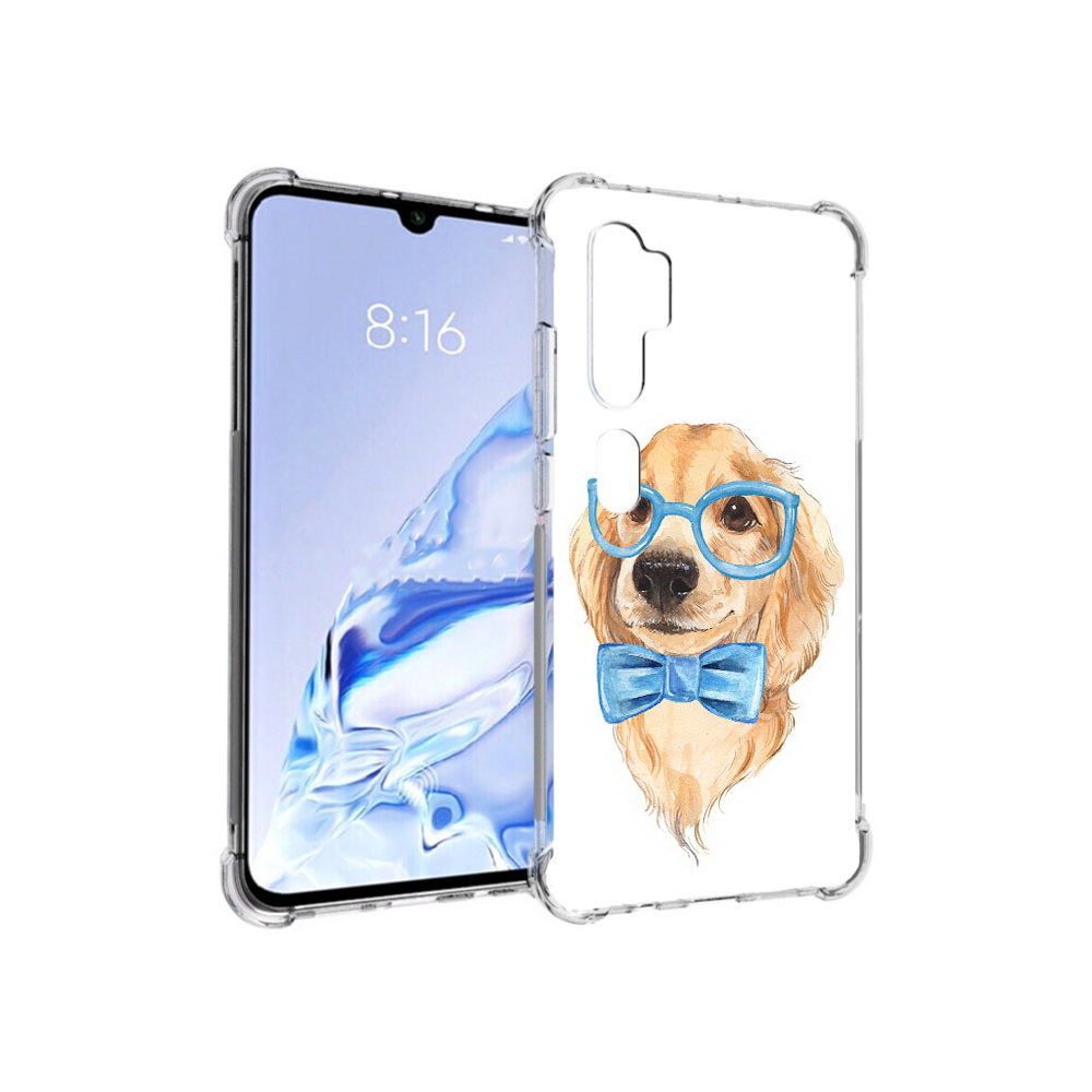 

Чехол MyPads Tocco для Xiaomi Mi Note 10 Pro Собака интеллигент (PT140314.290.159), Прозрачный, Tocco