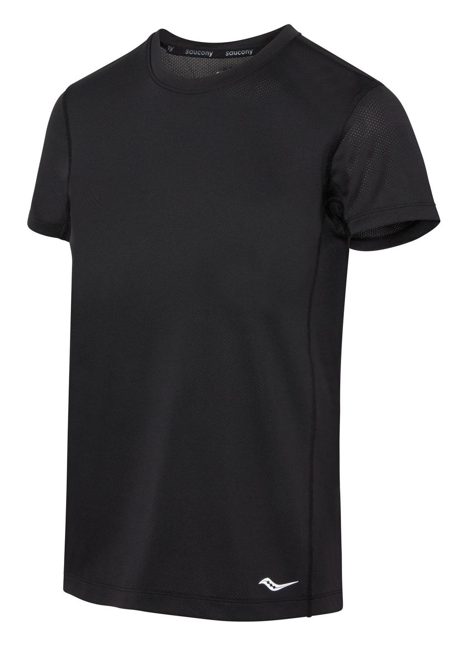 

Футболка женская Saucony Stopwatch Short Sleeve черная L, Stopwatch Short Sleeve