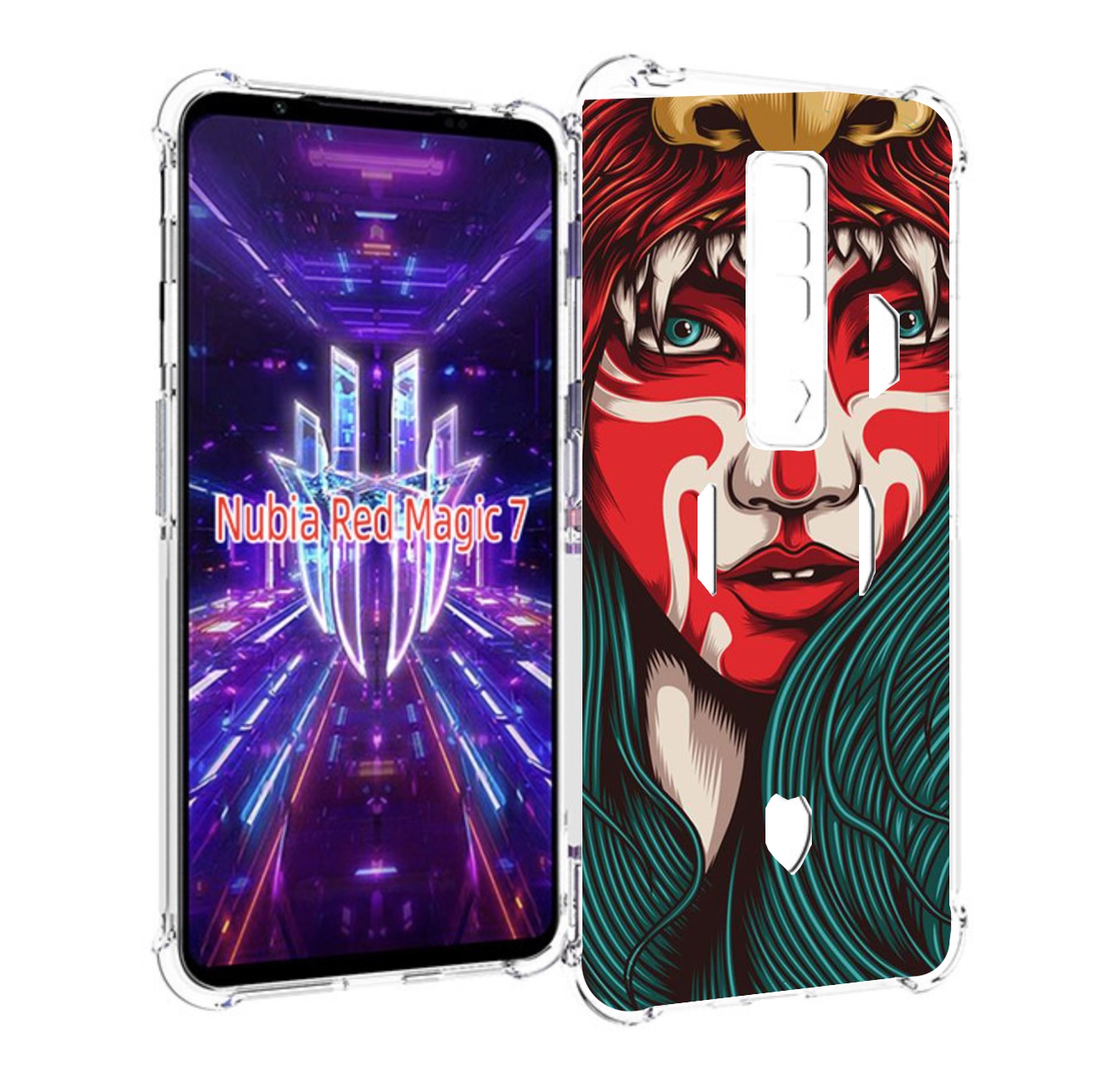 

Чехол MyPads девушка-в-маскировке для ZTE Nubia Red Magic 7, Прозрачный, Tocco