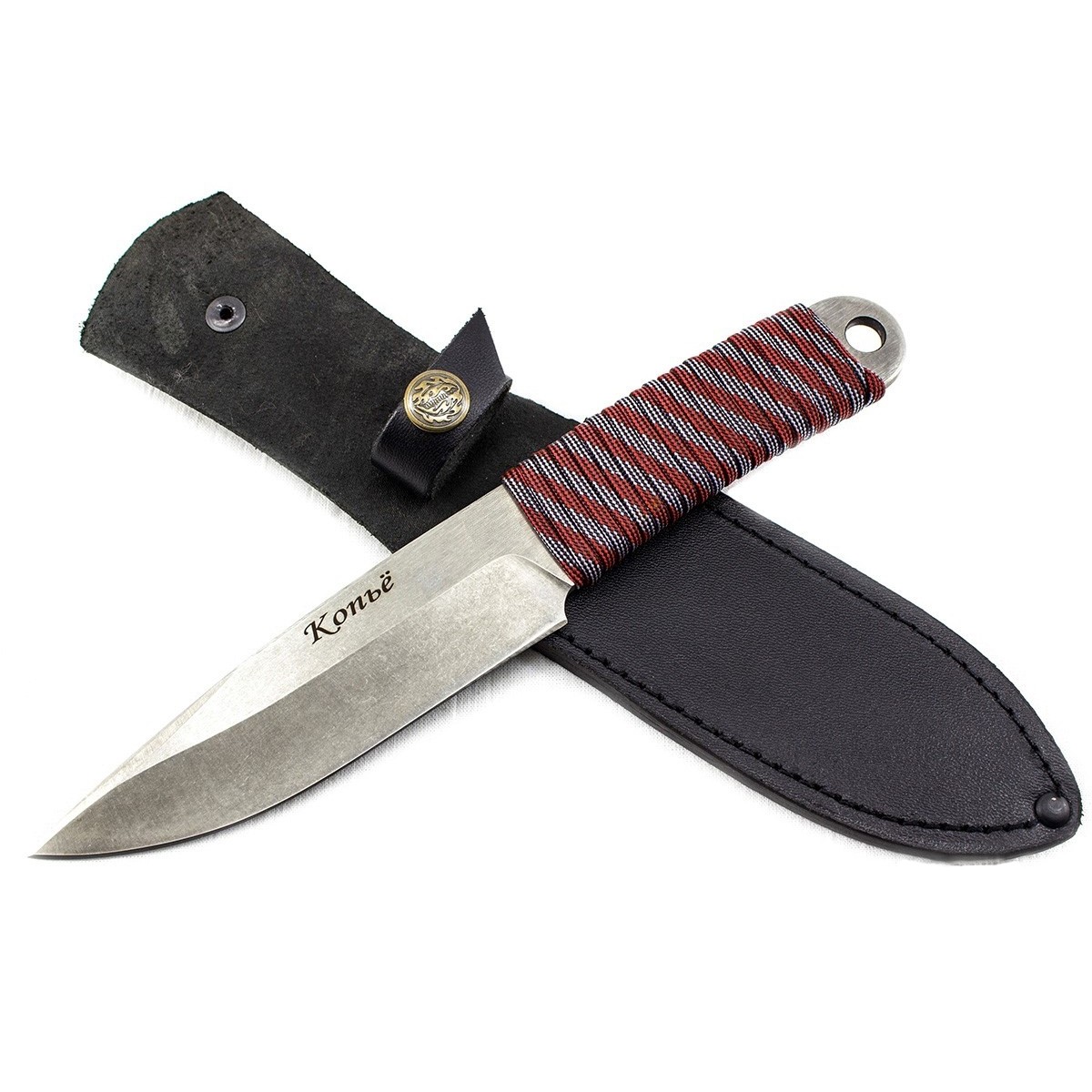 Туристический фиксированный спортивный нож Легионер Копье, сталь 40Х13, рукоять паракорд