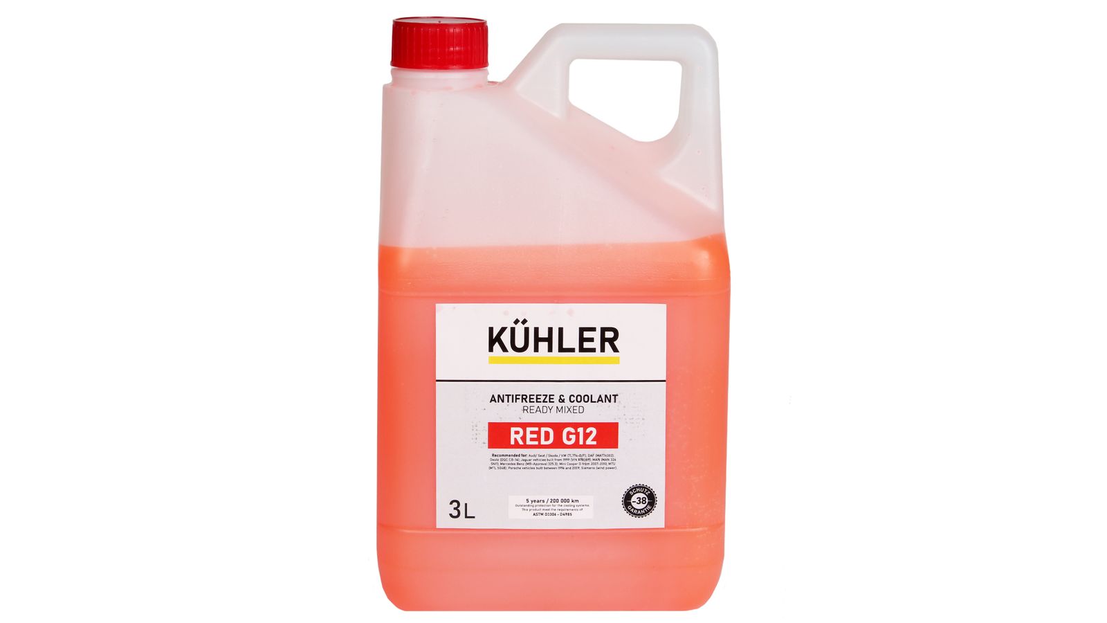 Антифриз KUHLER KUHLERG12RED3л G12, красный, 3 л
