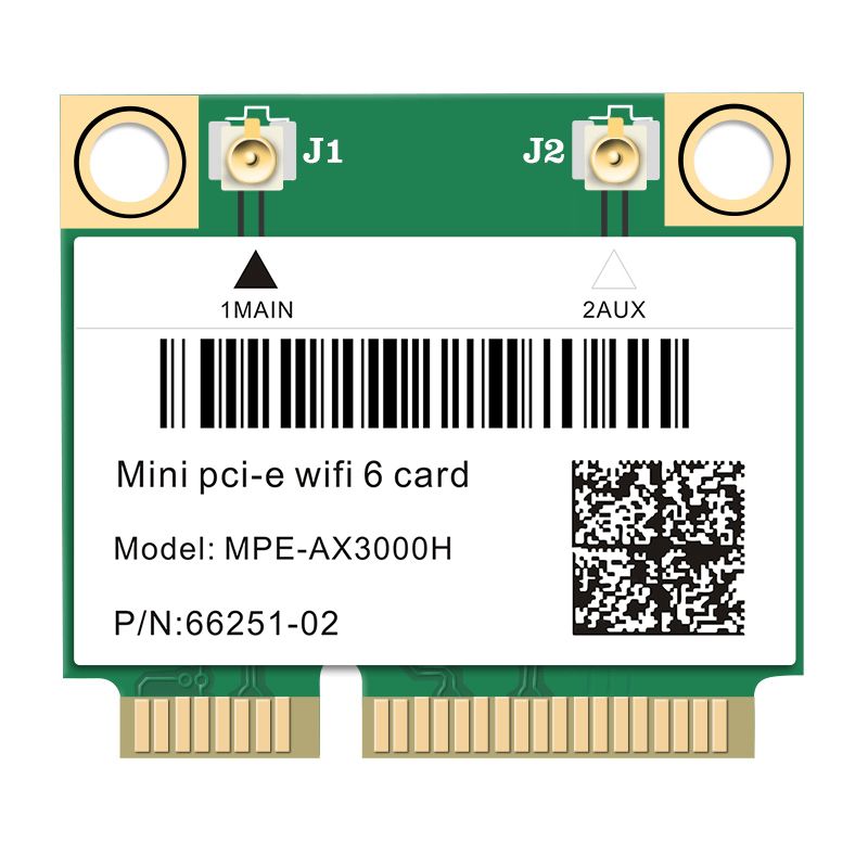 

Приемник Wi-Fi NoBrand для компьютера Mini PCI-e 802.11ax; 802.11ac, Зеленый;белый